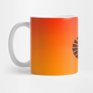 Windmill in sunset with funny lion Mug